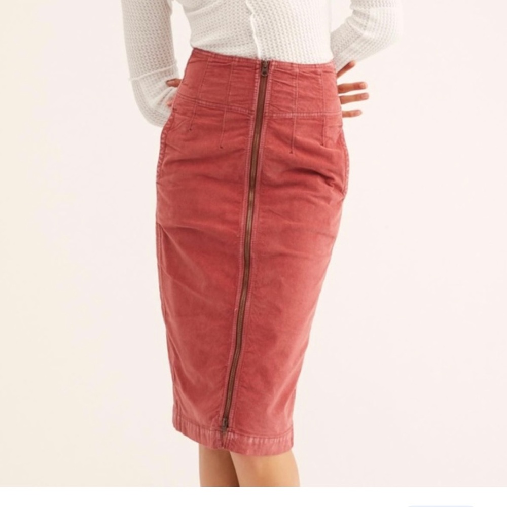 We the free zipper corduroy zipper skirt sz 25